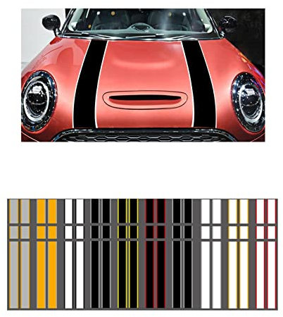 Motorhaube Streifen Aufkleber Für Mini Cooper One S JCW F54 F55 F56 R56 R57 R58 Motorhaube Heckkoffer Streifen Aufkleber