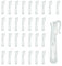 30 Pcs Plastic Curtain Hooks Lifting Curtain Tape Hook Adjustable Deep Pinch Pleat Hooks for Locking Window Door Shower Curtains Header Clip Hooks