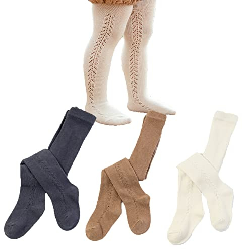 Taous Assam Collant per neonate in maglia di pizzo a rete traspirante calze per bambini collant per neonati leggings