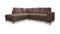 MIUFORM Ecksofa mit Schlaffunktion, Lofty Lilly Wohnlandschaft L-Form, Couch L Form Wohnladschaft mit Schlaffunktion Schlafcouch, Sofa Cord Metallfüße (Taupe, Links ausgerichtet)