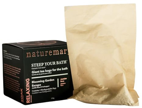Naturemary Relaxing Steep Your Bath Blooming Garden Escape - Moisturizing Bath Soak for Dull, Tired Skin - Flower Blend - Jasmine Rose - 150g
