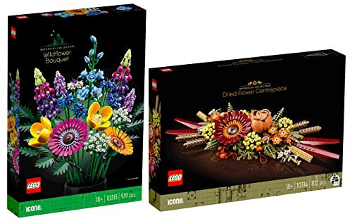 Lego 2er Set: 10313 Wildblumenstrauß & 10314 Trockenblumengesteck