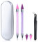 Nail Art Rhinestone Picker Tool Kit - Dual Ended Wax Pen with 2 Extra Tips & Tweezer for Gems, Crystals | Professional Nail Design Set for DIY Manicure, Craft