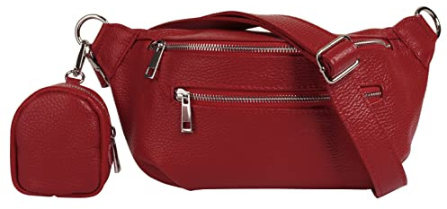 Samantha Look Gürteltasche Echt Leder Damen 021852 Made in Italy, Bauchtasche, Crossbody Hüfttasche, Hüftgürtel aus Leder