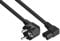 kabelmeister Netzkabel Schutzkontakt-Stecker Typ E+F (90° gewinkelt) an Warmgeräte-Buchse C15 (rechts gewinkelt)- schwarz - 1,50mm² - 1,8m