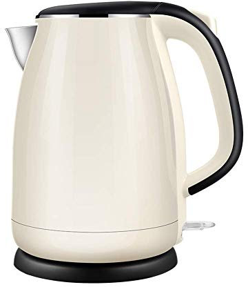 FLOWFX Bouilloires électriques de Voyage, Rapides et silencieuses, capacité de 1,8 L avec indicateur LED d'ébullition Rapide Gratuit, 1800 W avec Base de Pirouette sans Fil 360, Finition en Acier