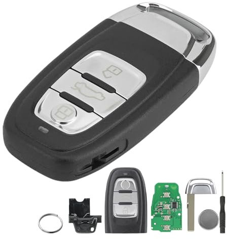 Clé à distance intelligente à 3 boutons pour Audi A4 A5 Q5 FCCID : 8T0959754D 868 MHz ID46 puce avec tournevis porte-clés