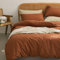 AShanlan Bettwäsche 155x220 Karamell Braun Einfarbig Weich & Atmungsaktiv Gewaschene Microfaser Bettbezug mit 1 Kissenbezug 80x80 cm Einzelbett Alle Jahreszeiten Bettwäsche Set