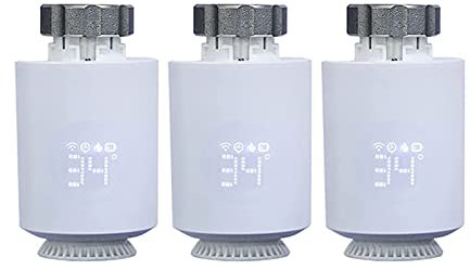 ZTZBFGM Smartes Heizkörperthermostat Zigbee, Digitales Thermostat Heizung, Starter Kit Mit Hub,TRV Programmierbares Zentralheizungssystem Zubehör,Für Tuya Und Alexa,3 stücke