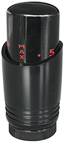 Somatherm - Tête de robinet - Tête thermostatique design M30x1,5 pour radiateur sèche-serviette - Noir - Somatherm