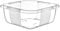 Best House Washing up Bowls Basin Transparent Square Clear Washing up Kitchen Sink Bowl Basin - 6 Litres for Kitchen, Bathroom, and Household Use (Pack of 1)