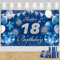 Zercart Happy Birthday Banner Blau, 18. Geburtstag Dekorationen Banner, Geburtstag Foto Hintergrund, Blau Geburtstag Banner Hintergrund für Männer Frauen Geburtstag Party Dekorationen Jubiläum Party