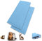 NEO SOLVO Lot de 2 Tapis de Jeu en Polaire pour Cochon d'Inde et Lapins - Tout en Un, C'est Une Couverture, Un Tunnel Géant, Une Maison, Un Coussin et Un Lit - 60cm x 120cm - Bleu