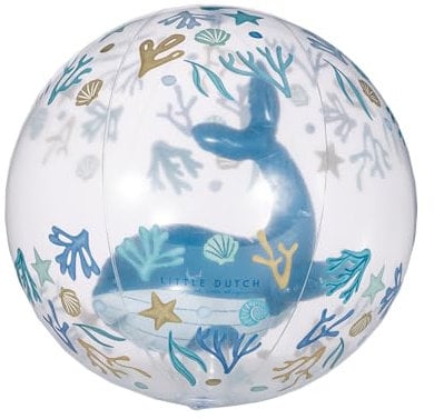 Little Dutch 2012398 aufblasbarer Strandball Wal - Ocean Dreams blau