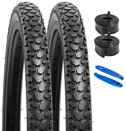 YunSCM 2Pcs Mountain Bike 24 Zoll Fahrradreifen 24X1.75 Mantel 47-507 Kompatibel mit 24 x 1.75 24x1 75 Mountain/Off-Road Reifen