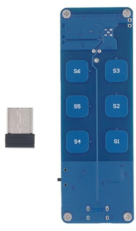 Air Fly Mouse Module, 6 Keys PCB Accurate 2.4G Connection Air Remote Keyboard Mouse Wireless Keyboard Fly Mouse Air Remote Keyboard for TV Box PC Projector