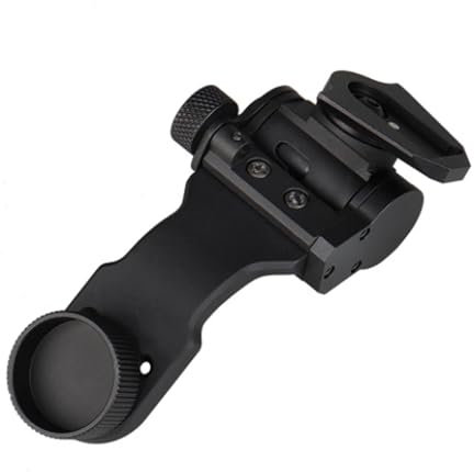 YSFHYAN Taktischer Metall J Arm NVG Mount Helmhalterung Adapter,NVG Arm Mount Helmhalterung Adapter,Kompakt und Leicht, Geeignet füR Nachtsichtbrillen PVS 14(Color:Schwarz)
