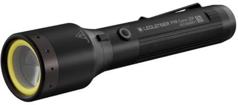Ledlenser P9R Core LEP Taschenlampe | Taschenlampe LED aufladbar | Rot- und Weißlicht-Flutlichtmodus | taktische Led Lampe mit 1300m fokussiertem Lichtstrahl | bis 20h Betriebszeit | IP68