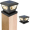 GEYUEYA Home Solar Post Lights,Warm White Solar Post Cap Lights Fence Post Lights Outdoor for 3x3 4x4 inch Wooden Posts Deck Cap Garden Yard Decoration-2 Packs