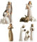 FUWQEPA Nativity Set Born Scene Willow-Tree Figure, 1 Set Of 10pcs Figures Nativity Scene Resin, Christmas Nativity Scene With Figures, Christmas Nativity Figures Holy Family Decoration