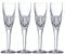 Royal Doulton Highgate Crystal Champagne Flutes, Set of 4, Cut Glass Design, Clear