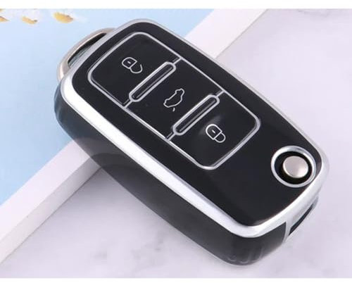 Autoschlüsseletui Für VW Amarok Für Polo Für Golf 4/5/6 MK4 Für Bora Für Passat B5 B6 B7, 2 Tasten TPU-Autoschlüsseletui-Abdeckungsschale