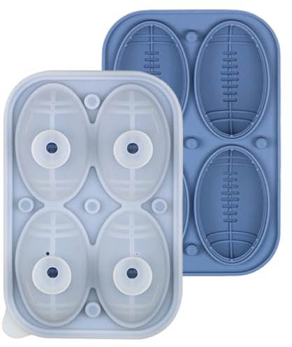 Form für Eiskugeln, Fußball, 4 Mulden, 3D-Form, Sport, Silikonform für