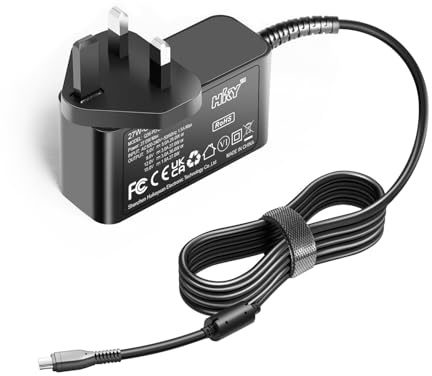 HKY 5V 5A USB-C Charger Power Adapter for Raspberry Pi 5, USB-C Power Supply UK Plug for Raspberry Pi 5, 27W 5V 5A Type C PSU, PD 27W Charger Adaptor for Pi 5 4GB/8GB/16GB 1.8meters USB Charging Cable