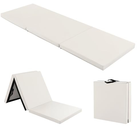COSTWAY 180 x 60 x 5 cm Weichbodenmatte klappbar, Gymnastikmatte tragbar, Yogamatte wasserabweisend, Turnmatte rutschfest, Klappmatte, Fitnessmatte