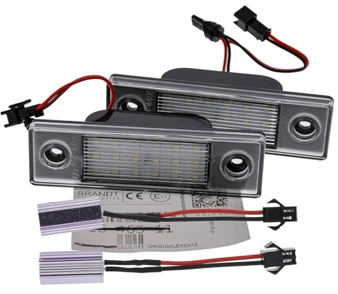 BRANDT AUTOMOTIVE Kennzeichenleuchten + Kabel LED + Widerstand kompatibel mit Chevrolet Cruze I J300 J305 11-16 Spark IV 16-22