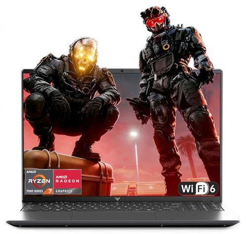15,6 PC Portatile Gaming Ryzen 7 7730U Fino a 4,5 GHz 16GB DDR5 512GB SSD | Tivique Computer Portatile 8 Core 16 Thread, WiFi 6, 180° Pieghevole, Webcam, HDMI, Type-C, Laptop Ufficio Studio Domestico