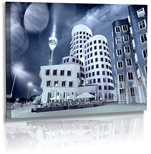 Premium - Poster - Fotos - Architekturfotografie - Bilder - Düsseldorf Skyline - Gehry Bauten - Posterdruck (30 cm x 20 cm)