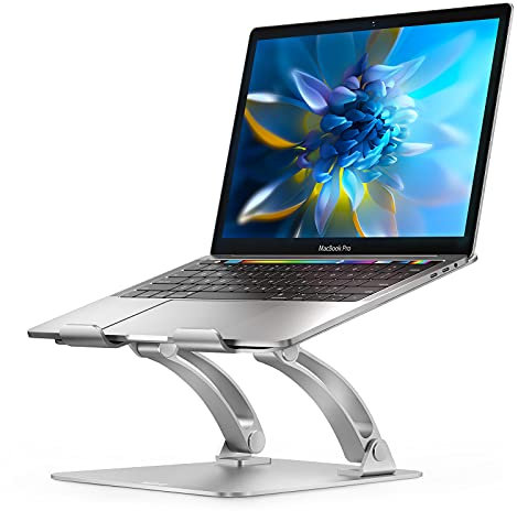 NULAXY Support Ordinateur Portable, Ajustbable Laptop Stand pour Macbook Pro/Air et Dell, HP, Samsung, Lenovo Tous Les Support PC Portables 10~16 - Argent