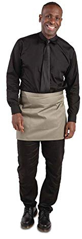 Whites Chefs Clothing B431 Polycotton Short Bistro Apron, 373mm x 750mm, Olive | Delivers reliable splash protection in busy commercial kitchens, enhancing staff comfort and professional appearance.