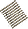 sourcing map 10 Stk. Doppel Ende Spiralbohrer Titanbeschichtung Zylinderschaft HSS 3,2mm Dmr.
