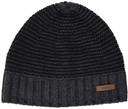 Barts Herren David Beanie Baskenmütze, Grau (Dark Heather 0019), One Size (Herstellergröße: Uni)