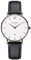 Kistanio Damenuhr Petit Gun Metal Edelstahl Saphirglas mit schwarzem Lederband GM-WH-L-BLK