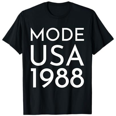 New Wave Tees der 1980er Jahre Mode USA 1988 Massen Tour T-Shirt, Herren, Schwarz, S