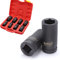 KATSU llaves de vaso impacto de 3/4 8 Piezas, Juego de llaves de Vaso de Impacto Profundo, llave Métrica Resistente de 22mm a 41mm, Herramienta de Reparación de Motores de Camiones Tractores 420460