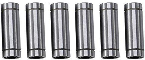 Elprico Lineare Kugellager, 6 Stück LM8LUU Lange lineare Kugellager Innendurchmesser 8 mm Außendurchmesser 15 mm Für 8 mm Wellen-/Stangen-3D-Drucker, Graviermaschine