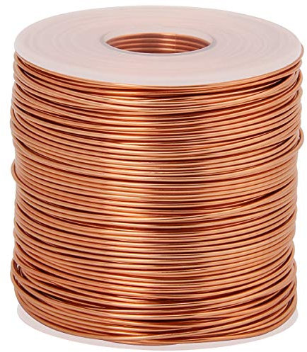 CoiTek 18 Gauge (1 mm) Aluminum Craft Wire 328 FT (100 m) - Bendable Soft DIY Metal Craft Art - Copper