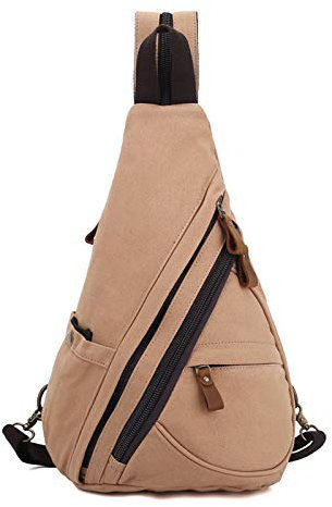FANDARE Unisex Brusttasche Sling Bag 3 in 1 Herren Rucksack Damen Schulranzen Junge Mädchen Schulrucksack Schultertasche Umhängetasche Sporttasche für Schule Reise Pendeln Joggen Daypacks Braun