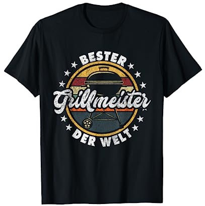 Herren Vater Grillmeister Papa Grillschürze Lustig Grillen Vatertag T-Shirt