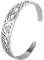 Dreamtimes Armreif aus Edelstahl nordisches Wikinger-Design Triskele irischer keltischer Knoten Vintage-Amulett Schmuck Geschenke für Damen Herren Teenager Edelstahl (Silber-1)