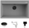 Lavello Quareco incasso 1 vasca 79×51 Prime 80 Granito Grigio QLP080GR