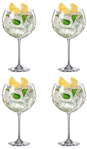 bar@drinkstuff Gin Cocktail Glasses 30oz / 850ml - Pack of 4 - Large Gin Balloon Glasses