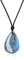 COAI Collier Cordon Cuir Pendentif Goutte d'Eau Labradorite Ajustable Homme Femme