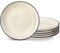vancasso Bonbon Beige Dessert Plate Set of 6, Handpainted Side Plate in Rustic Look Tableware, 7.5 inch Side/Salad/Fruit/Snack Plate(19.4 * 19.4 * 2.5cm)