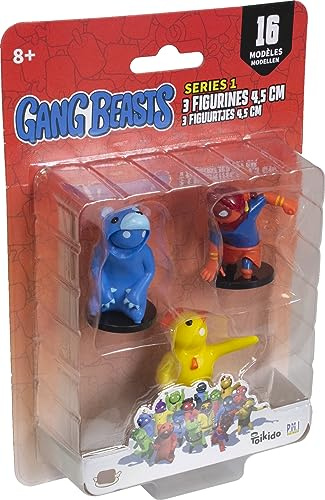 Lansay Gang Beasts – 3 Figuren, 4,5 cm, zufälliges Modell, Videospiele, ab 8 Jahren