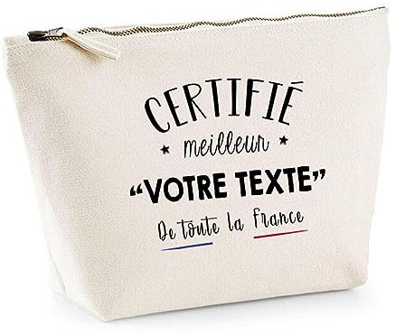Trousse Personnalisable | Pochette Toilette Maquillage Fourre Tout à Personnaliser - Idée Cadeau Collègue Ami(e) Pot de départ Retraite Fête des Mères Pères (Meilleur France)